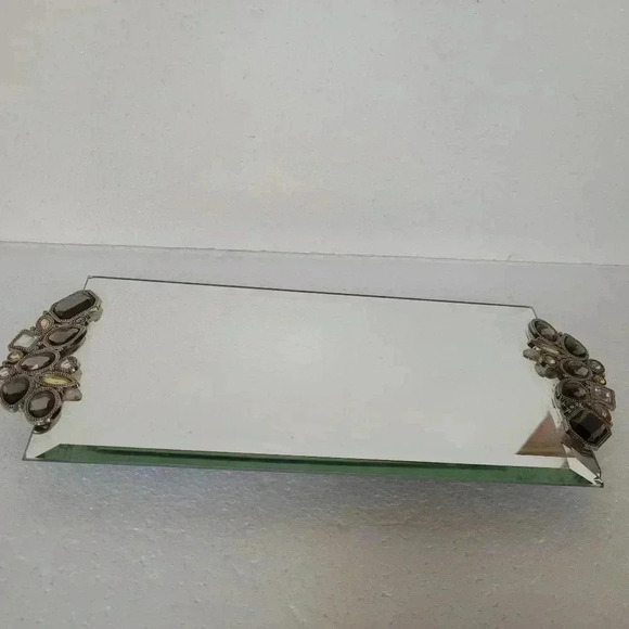 Pier 1 Imports Rhinestone Mirrored Dresser Trinket Tray - Picture 4 of 11